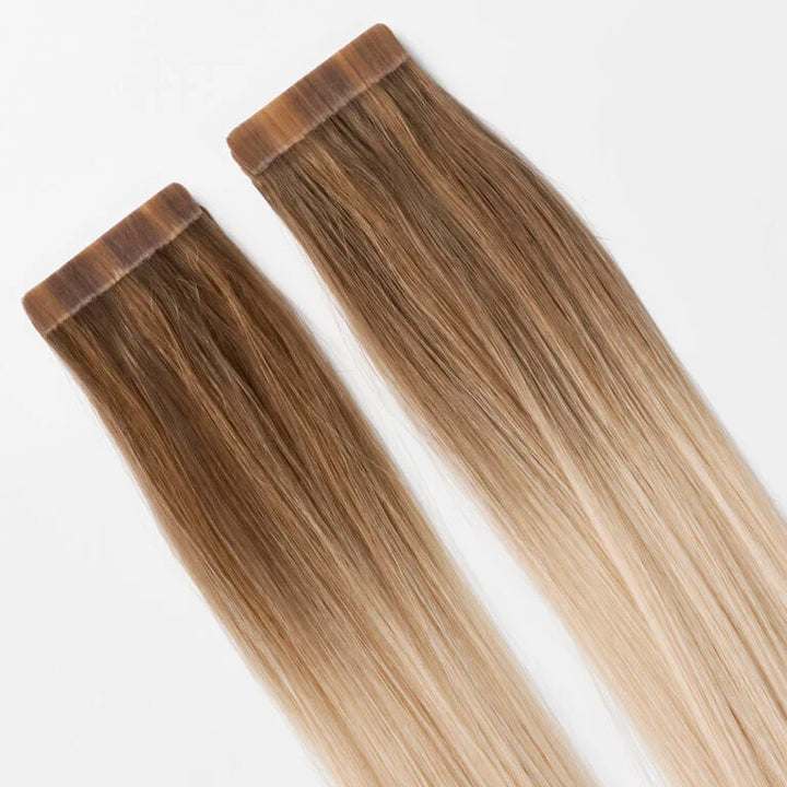 Premium Tape Extensions B7.3/10.10 Cool Platinum Blonde Balayage